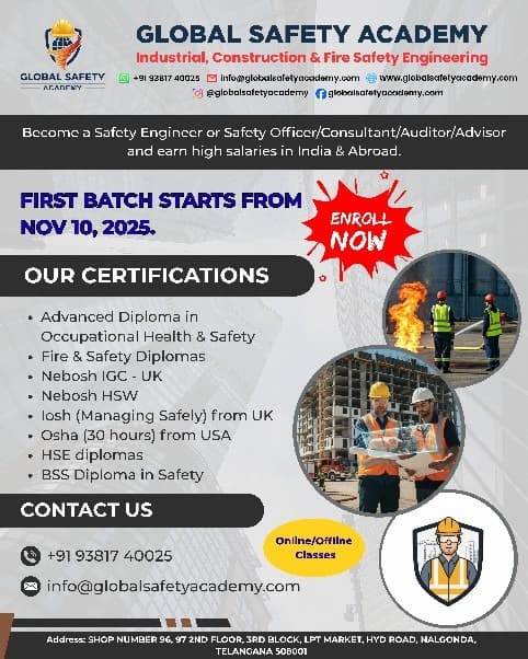 Global Safety Academy - Certifications & First Batch Enrollment Campaign