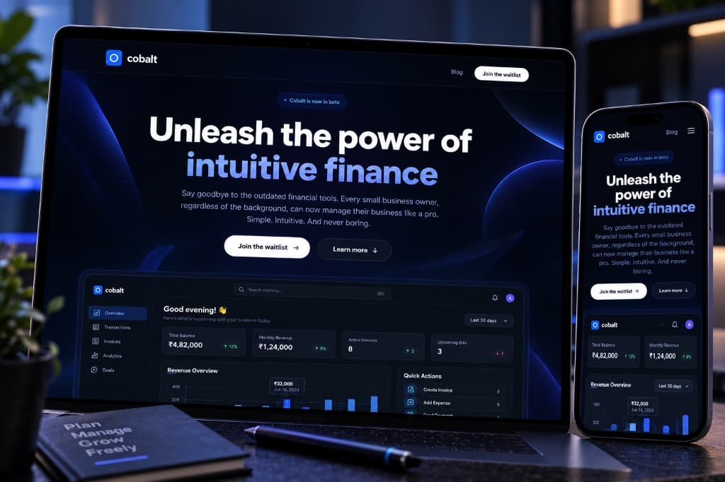 Screenshot preview of Cobalt Financial website