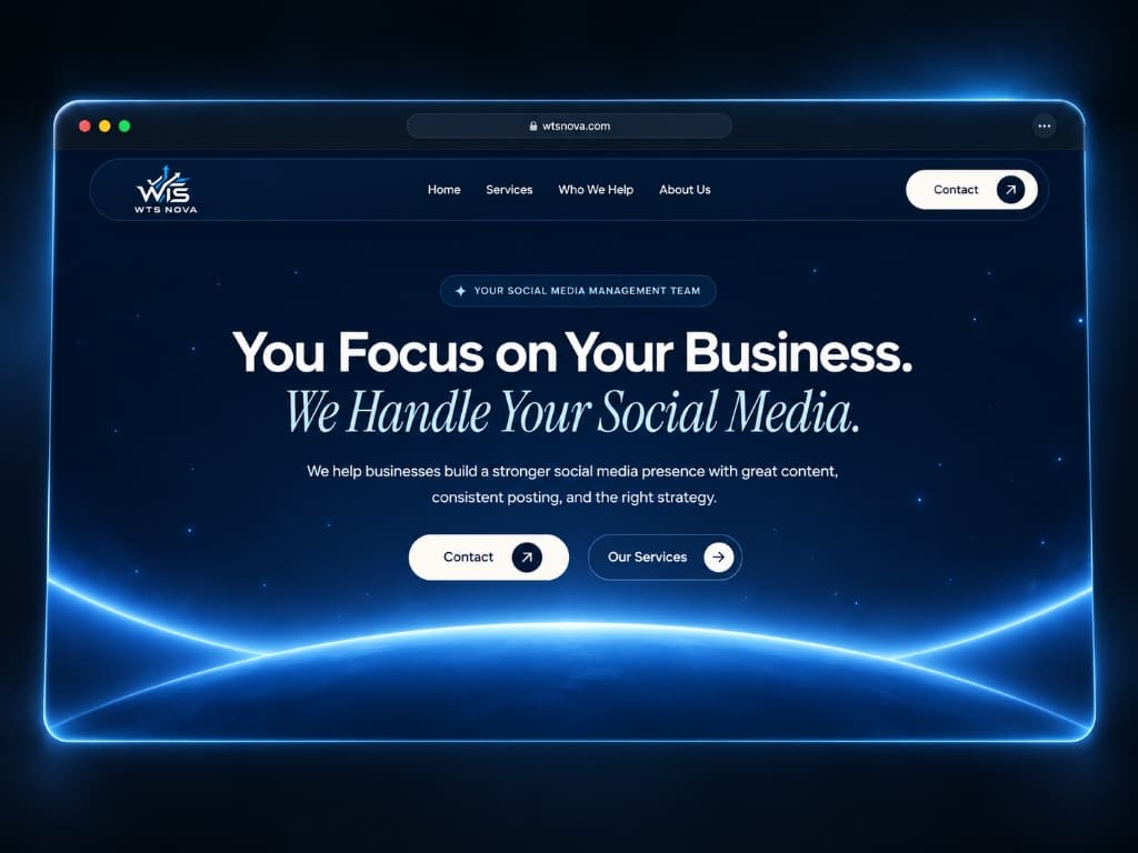 Screenshot preview of WTS Nova website